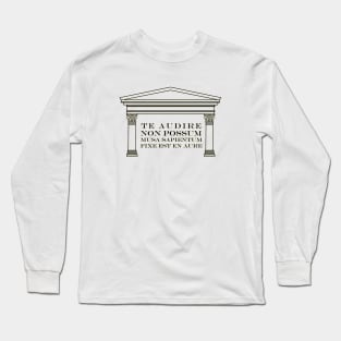 Te audire non possum - funny Latin saying Long Sleeve T-Shirt